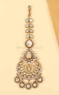 White Kundan And Diamond Designer And Elegant Maang Tikka