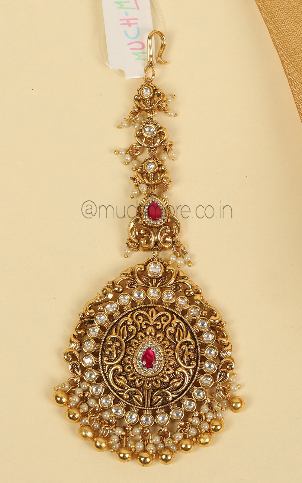 Buy Real Look Gold Polish Maang Tikka Online | Much More