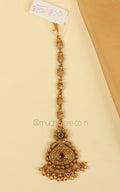 Light Weight Gold Look Ruby Green Maang Tikka Buy Online