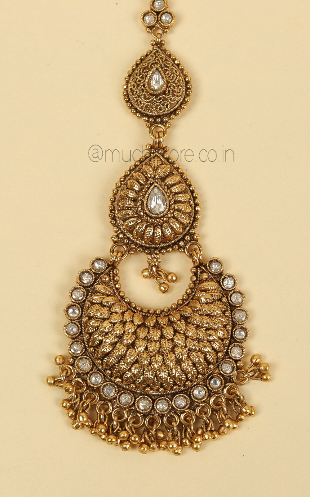Gold Look Heavy Bridal Maang Tikka Buy Online In India