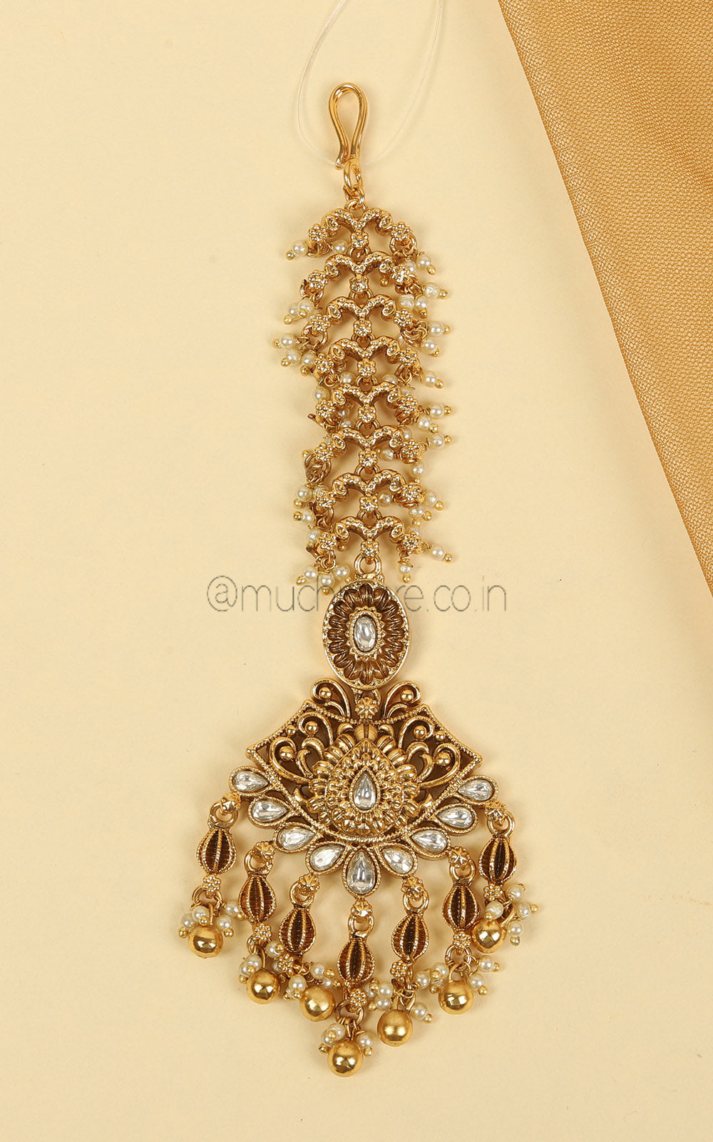 Stylish Heavy Bridal Gold Look Maang Tikka Buy Online