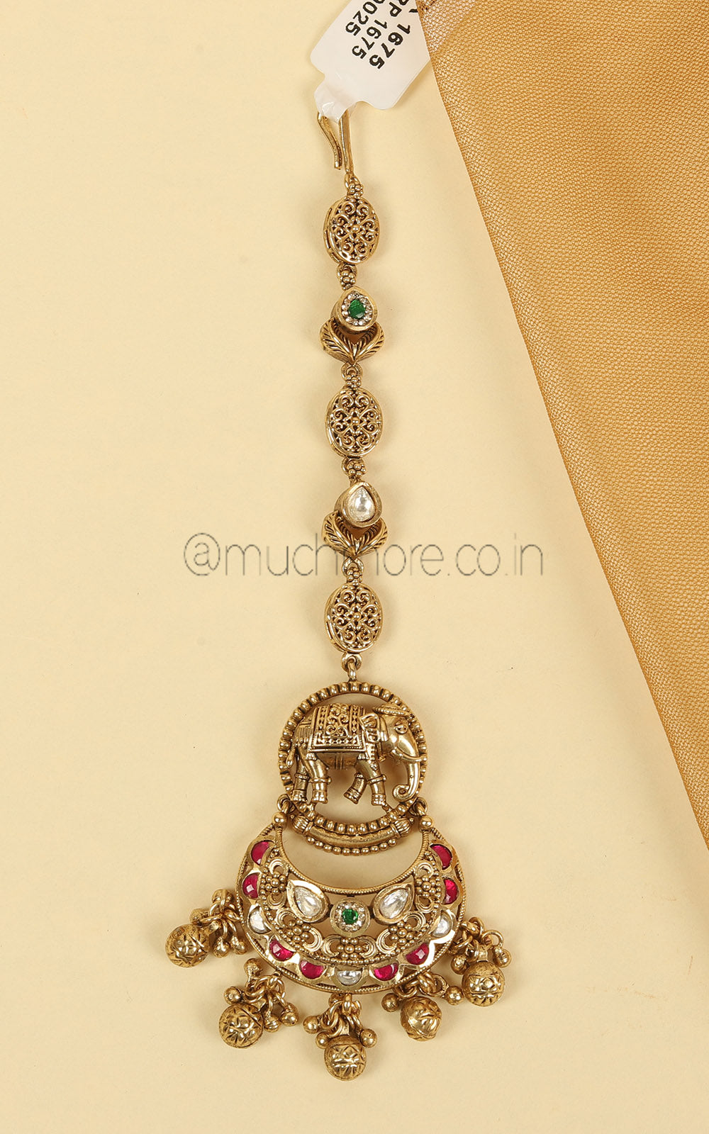 Without Color Elegant Gold Look Maang Tikka At Much More