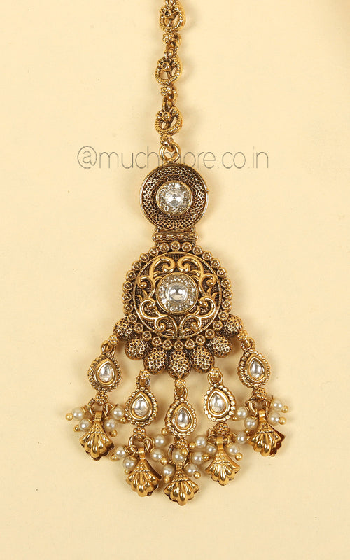 Buy Gold Finish Bridal Maang Tikka Online Shopping