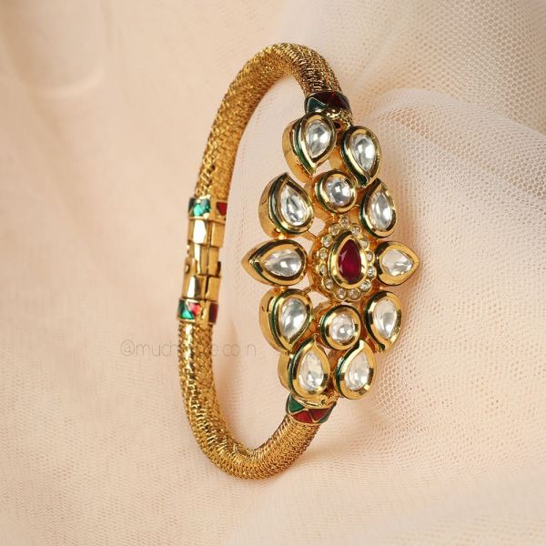 Order Traditional Kundan Ruby Kada Bracelet