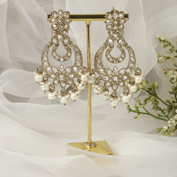 Antique Gold Pearl Earrings By Much More