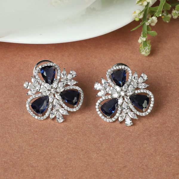 Order Online Sapphire Blue AD Small Earrings 