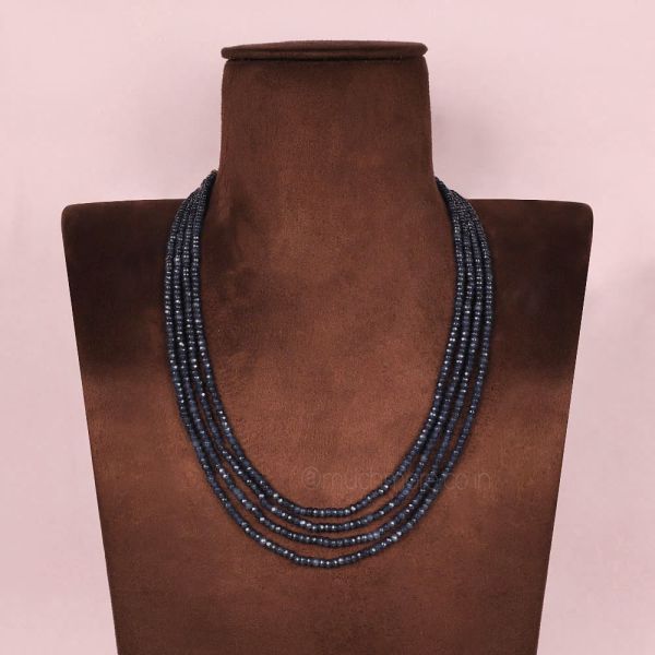 Blue Beads Semi long Mala/Chain