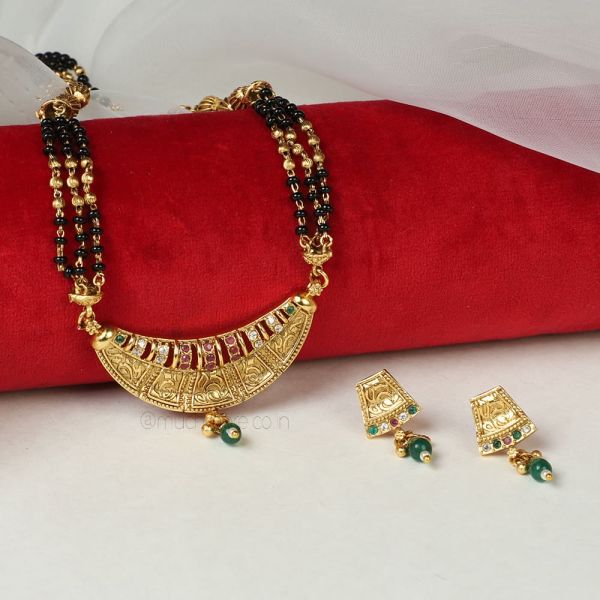 Much More Traditional Mangalsutra In Gold Polish 