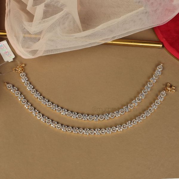 Shop For The Best Gold Plated Diamond Anklets/Payal