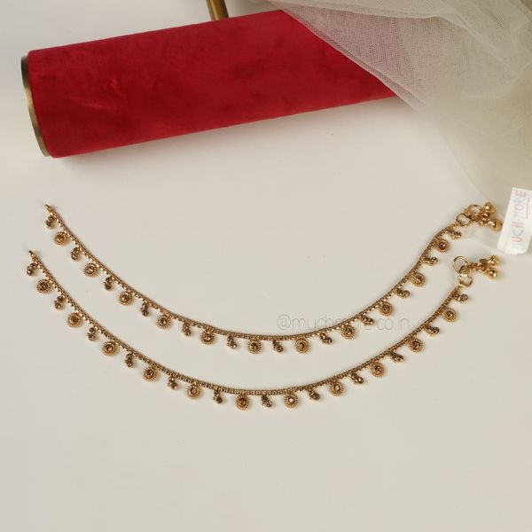 Buy Gold Look Payal Anklets Online In India