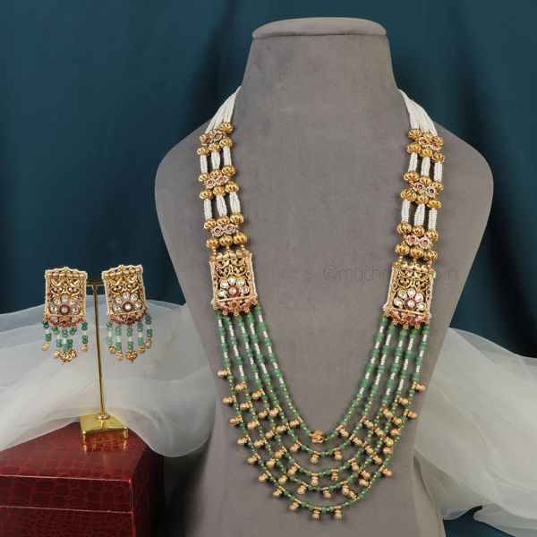Mint Green Designer Long Necklace Jewels 