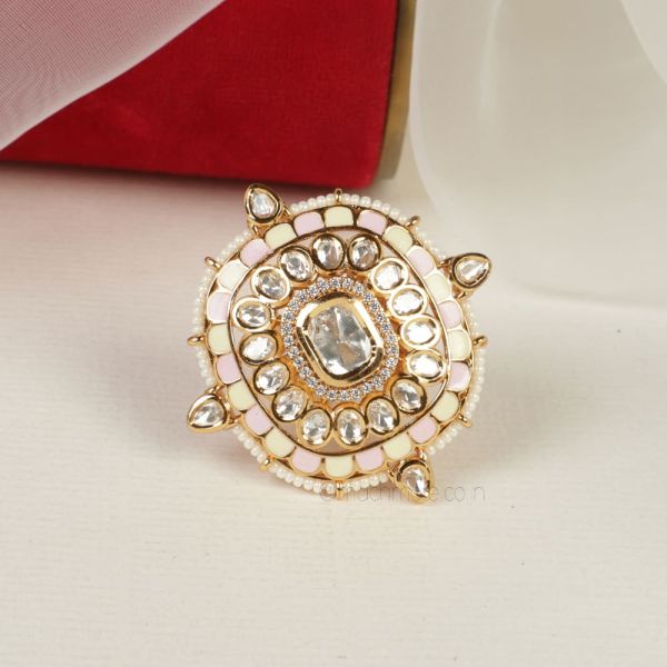 Meena Kundan Diamond Designer Rings 
