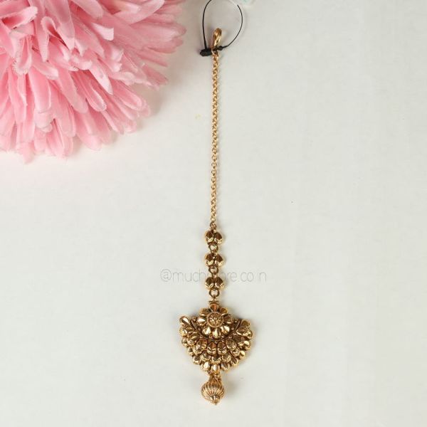 Gold Plated Small Maang Tikka Online In India