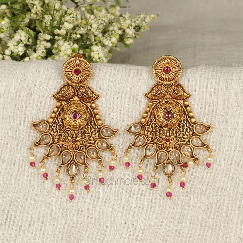 21 Best Wedding Earring Designs For Brides  South India Jewels  Designer  earrings Gold earrings designs Jhumka designs