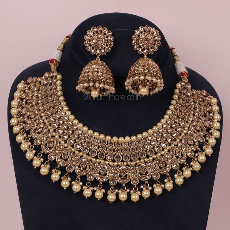 Colourful Necklace With Jhumka for women - Trink Wink Jewels