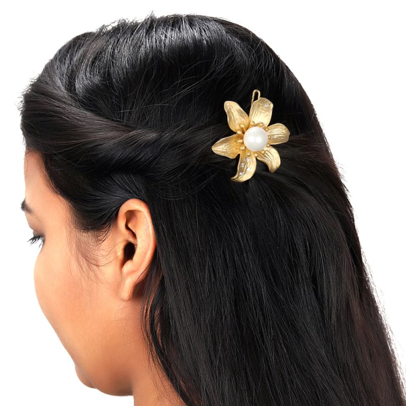 Gold Side Clip Hair Accessories
