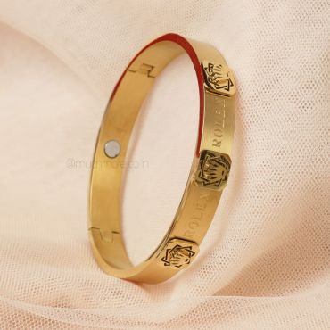 Gold Plated Kada Style Bracelet Online 