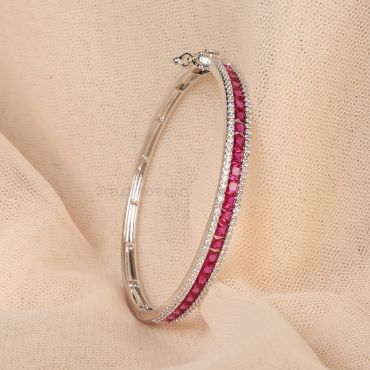 Shop Sleek American Diamond Ruby Bracelet 