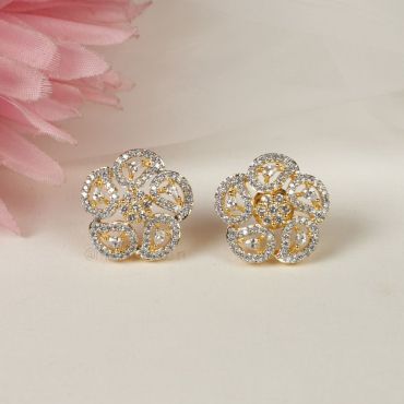 Order Flower American Diamond Tops Earrings