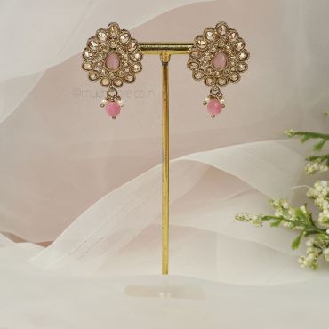 Latest Collection Baby Pink Drop Shaped Earring