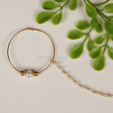 Bollywood Style Pearl Big Wedding Nose Ring